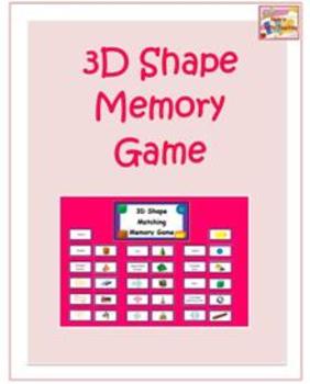 Preview of 3D Shape Matching Card Game - 2 in 1 combo