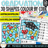 3D Shape Color By Code Geometry Math Review - Graduation/ 