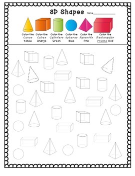 coloring pages of 3d shapes