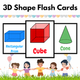 3D Shape Flash Cards for Kids - 9 Printable Pages of Geome