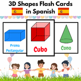 3D Shape Flash Cards for Kids in SPANISH - 9 Printable Pag