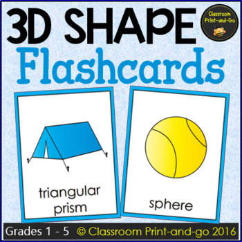 free printable 3d shapes flashcards