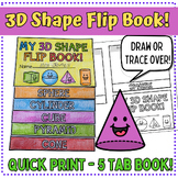 3D Shape Flip Book - 2nd-3rd Grade 3D Shape Craft Activity