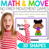 3D Shape Game | 3D Shapes Worksheets | MATH AND MOVE Math Game