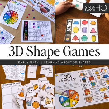 3D Shape Games BUNDLE by classroomHQ | Teachers Pay Teachers