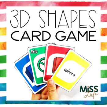 Preview of 3D Shapes Card Game for Shape Identification