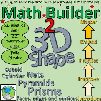 Preview of 3D Shape Knowledge (Nets, Faces, Edges, Vertices, Solids) Daily Problem solving