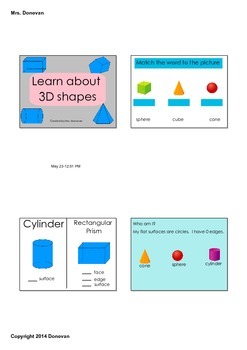Preview of 3D Shape Lesson