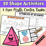 3D Shape Math Center Printables - Worksheets & Clip Cards 