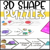 3D Shape Math Center Puzzles