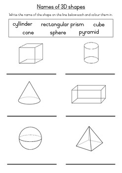 names 3d shapes