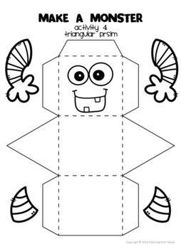 3D Shape Net Halloween Math Activity - Make a Monster by Teaching with ...