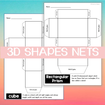 3d Shapes Cut Outs Teaching Resources Tpt