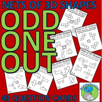 Preview of 3D Shape Nets - Odd One Out - 43 Multiple Choice Images and Answer Key