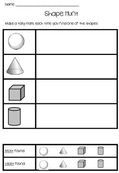 3d shape hunt homework