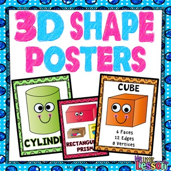 3D Shape Posters by My Little Lesson | Teachers Pay Teachers