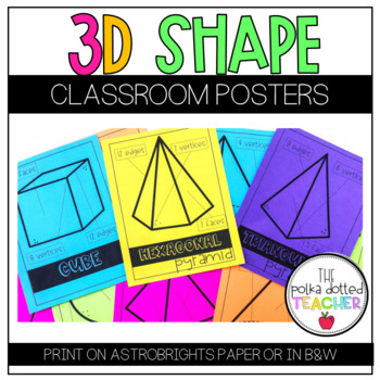 Preview of 3D Shape Classroom Posters