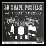 3D Shape (Solid) Posters Chalkboard Themed