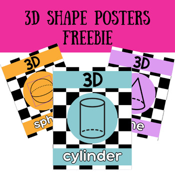 Preview of 3D Shape Posters FREEBIE