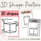 3D Shape Posters | MODERN RAINBOW Color Palette | Calm Col