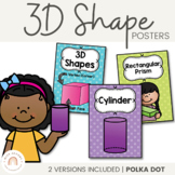 3D Shape Posters - Polka Dot Classroom Decor