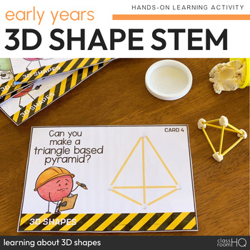 Preview of 3D Shape STEM Challenge Cards