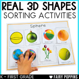 3D Shapes Sorting Mats & Activities (real photos of 3D objects)