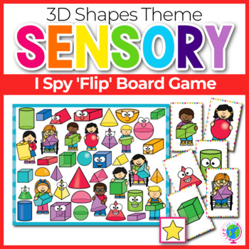 Preview of 3D Shape Theme I Spy 'Flip' Board Game