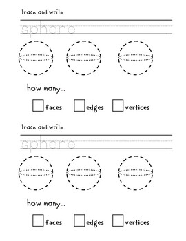 3d shapes worksheet pack grade 1 common core aligned tpt