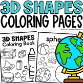 3D Shape Worksheets Kindergarten Coloring Pages from Miss 