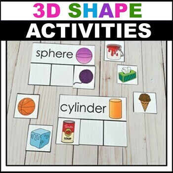 3D Shape Worksheets Kindergarten and Preschool by Ready Set Learn