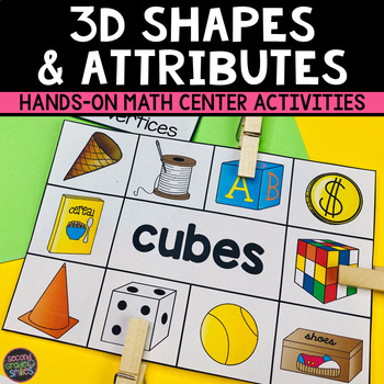 Preview of 3D Shapes & Attributes Hands-On Math Centers