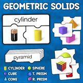 3D Shapes 3-Part Puzzle | Geometric Solids 3D Shapes Puzzl