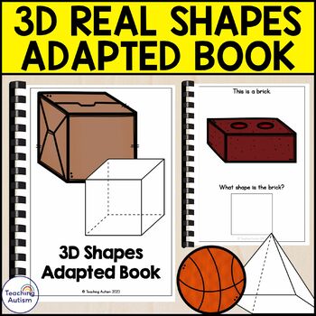 Preview of 3D Shapes Adapted Book for Special Education