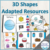 3D Shapes Adapted Books File Folders and Clip Cards Adapte