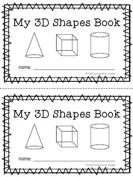 Preview of 3D Shapes Book | Solid Shapes | Geometry | FREE