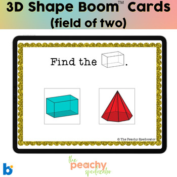 Preview of 3D Shapes Boom Cards (2 Choices)