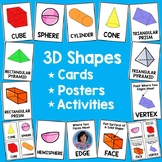 3D Shape Posters and Math Word Wall Cards! Geometry Flashc
