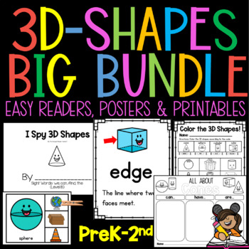 Preview of 3D Shapes Bundle for PreK-2nd