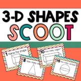 3D Shapes Center Activity Objects Scoot Task Cards and Rec