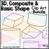 3D, Composite & Basic Shape Geometry Clip Art Bundle for M
