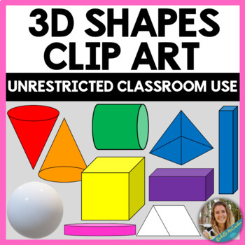 Preview of 3D Shapes Clip Art / Math Clipart / Geometry