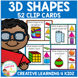 3D Shapes Clip Cards