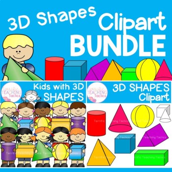 Preview of 3D Shapes Clip Art Bundle