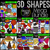 3D Shapes Clipart Bundle {Creative Clips Digital Clipart}