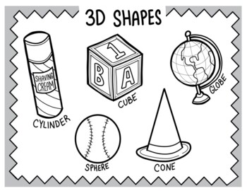 Preview of 3D Shapes Coloring Pages