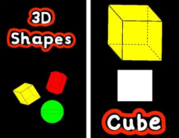 Preview of 3D Shapes Contrast Book - Matching pictures (Small and Big)