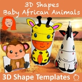 3D Shapes Craft Activity | Baby African Animals