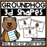 3D Shapes Edges Poke Cards Groundhog Theme