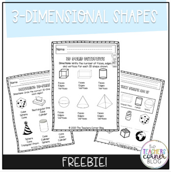 Preview of 3D-Shapes | Freebie | Comparing & Identifying Shapes